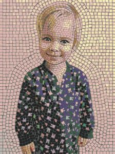 Mosaic Portrait of a Young Child – 60×80 cm