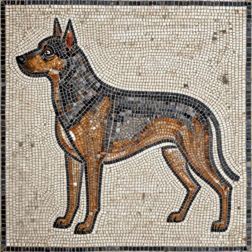 Custom German Shepherd Mosaic Art - Opus Tessellatum