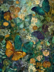 Colorful Butterflies Mosaic Art – Nature’s Harmony