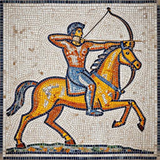 Sagittarius Centaur Archer Mosaic Art | Opus Tessellatum