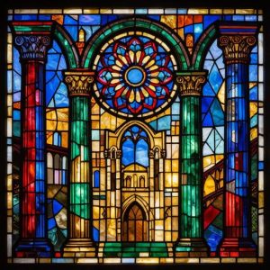 Roman Forum Stained Glass Mosaic Art