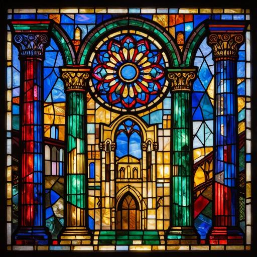 Roman Forum Stained Glass Mosaic Art