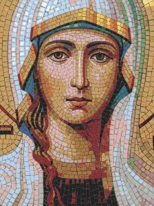 Classical Woman Mosaic Portrait – 60×80 cm