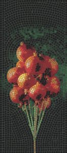 Pomegranate Cluster Mosaic Art – 30×68 cm
