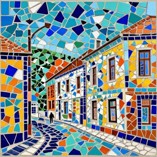 Tula Old Town Street Trencadís Mosaic Art