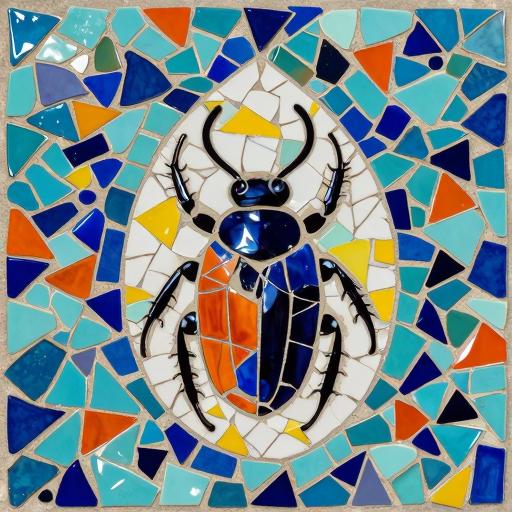 Trencadís Mosaic Art - Ladybug on a Leaf