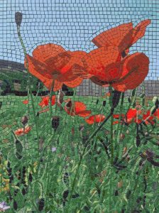 Red Poppies Mosaic Art – Nature’s Beauty