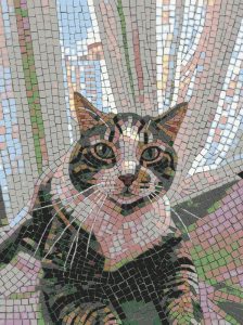 Mosaic Cat Portrait – Handcrafted Art