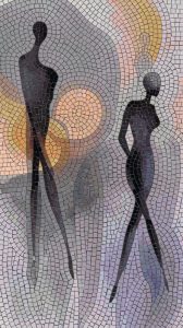 Abstract Mosaic Figures – Elegant Silhouette Art