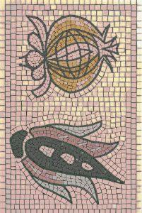 Abstract Organic Forms Mosaic Art – 20×30 cm