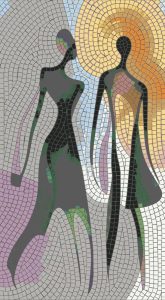 Eternal Connection – Abstract Mosaic Art