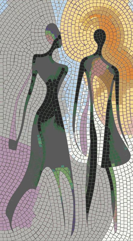 Eternal Connection - Abstract Mosaic Art