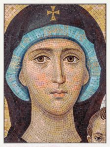 Classical Mosaic Portrait of the Virgin Mary