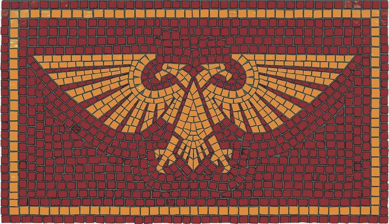 Golden Imperial Eagle Mosaic Art