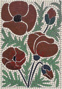 Red Poppies Mosaic Art – Nature-Inspired Wall Decor