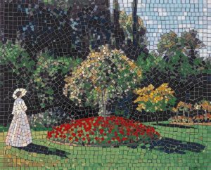 Woman in the Garden Mosaic Art – Classical Style