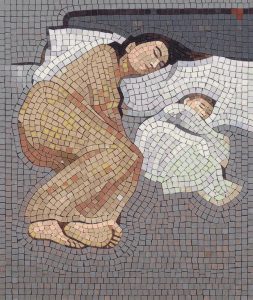 Motherhood Mosaic Art – Tender Maternal Bond