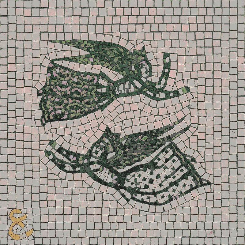 Flying Birds Mosaic Art - 25x25 cm