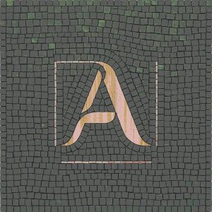 Elegant Gold Letter A Mosaic Art