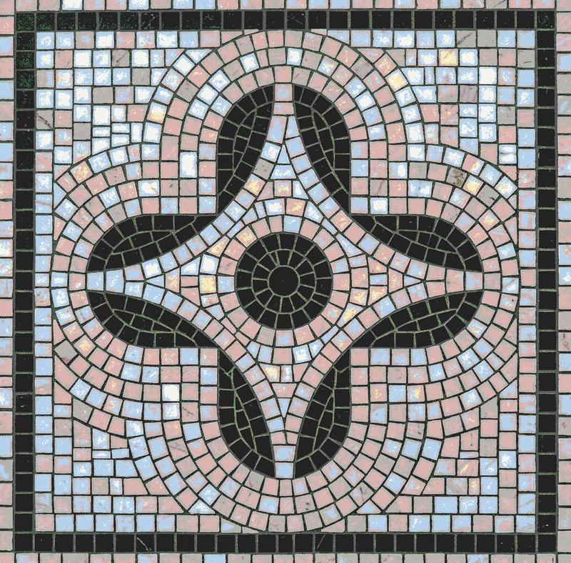 Classical Geometric Mosaic Tile - Pastel Tones
