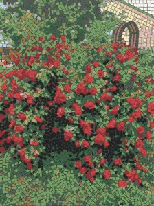 Red Roses Garden Mosaic Art