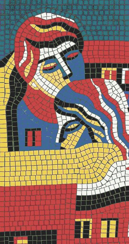 Eternal Embrace Mosaic Art - Modern Romantic Couple