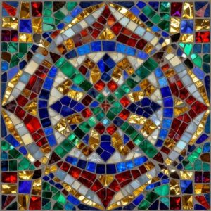 Geometric Mosaic Art – Vibrant Abstract Ornament