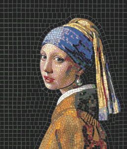 Girl with a Pearl Earring Mosaic Art – 60×70 cm