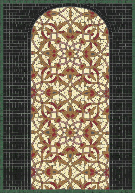 Elegant Geometric Arch Mosaic Art