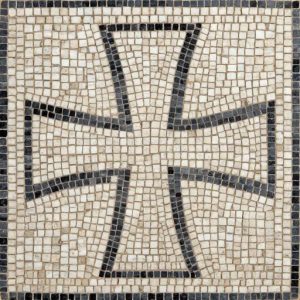 Geometric Cross Mosaic Art – Opus Tessellatum
