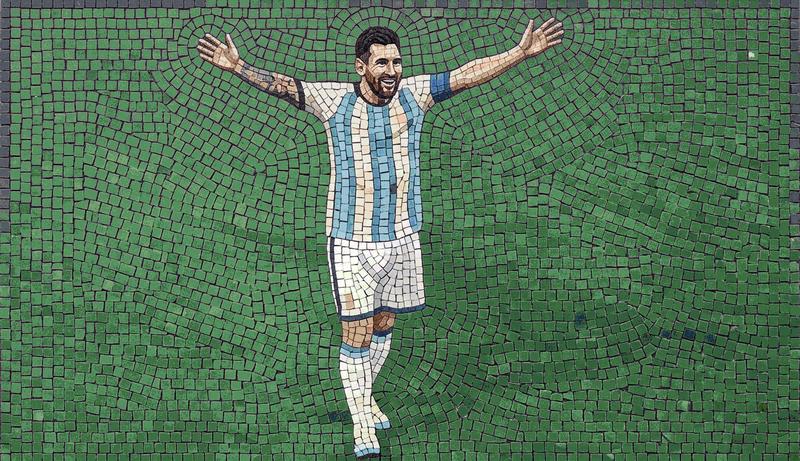 Lionel Messi Argentina Mosaic Art