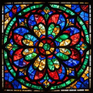 Genesis Stained Glass Mosaic – Vibrant Mandala Art