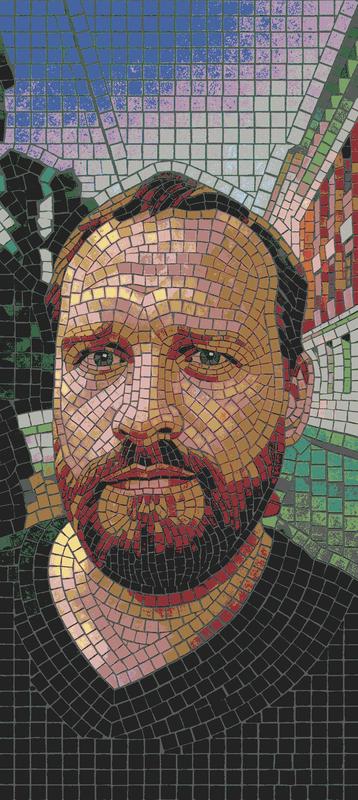Mosaic Portrait of a Bearded Man