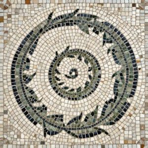 Spiral Leaf Mosaic Art – Opus Tessellatum