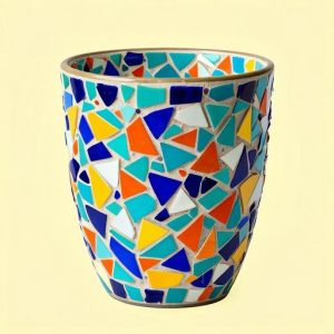 Colorful Trencadís Mosaic Glass Cup – Custom Size