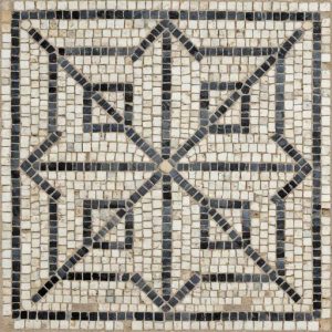 Geometric Black and White Opus Tessellatum Mosaic
