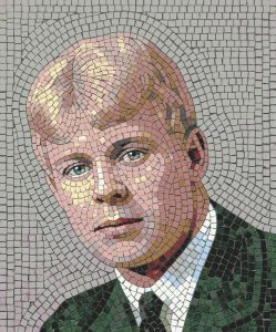 John F. Kennedy Mosaic Portrait – Classical AI Art