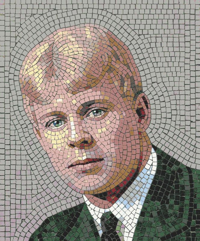 John F. Kennedy Mosaic Portrait - Classical AI Art