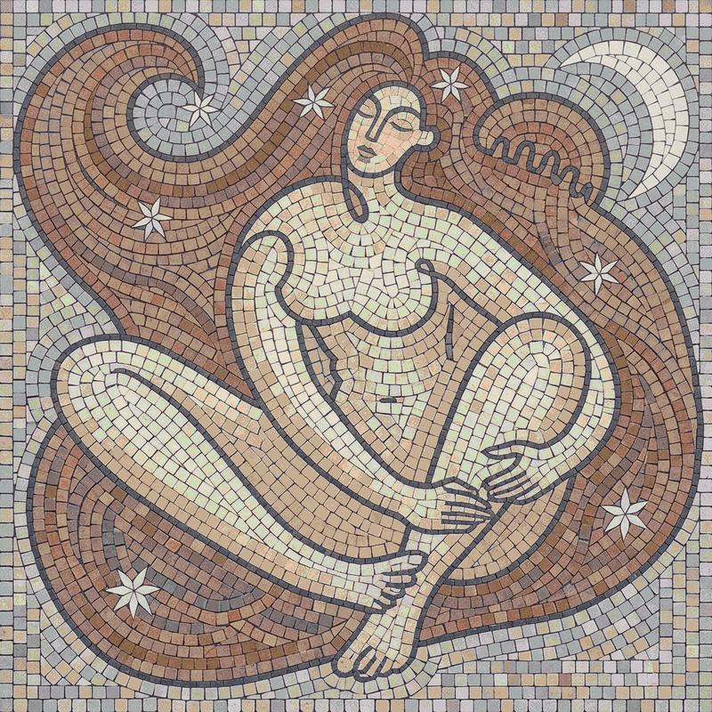 Celestial Woman Mosaic Art - 10x10 cm