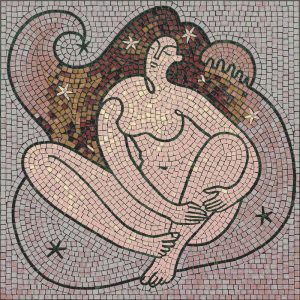 Ethereal Figure Mosaic Art – 10×10 cm