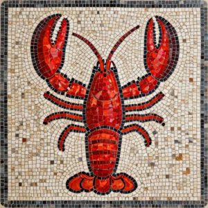 Red Lobster Mediterranean Mosaic Art