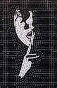Secret Silence – Black and White Mosaic Art