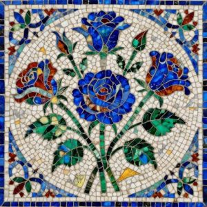 Florentine Mosaic Bouquet of Roses | Custom Art