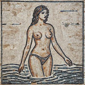 Mosaic Art: Woman Emerging from the Sea