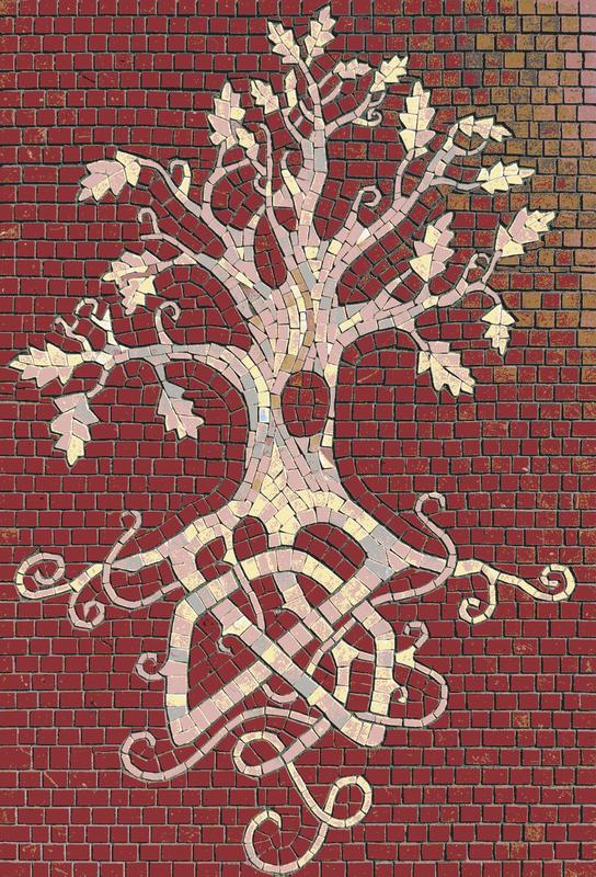 Tree of Life Mosaic Art - Celtic Knot Design