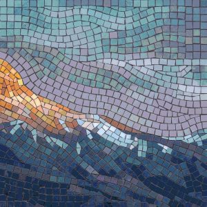 Abstract Nature Mosaic – Twilight Landscape