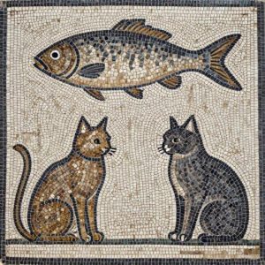 Fish and Cats Mosaic Art – Opus Tessellatum