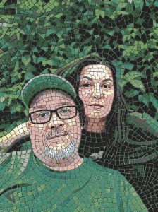 Mosaic Portrait of a Couple in Nature