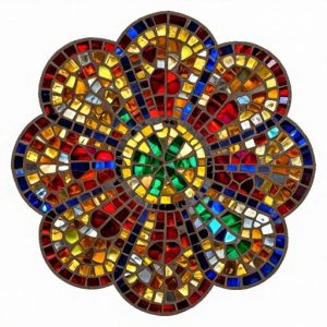 Vibrant Mosaic Dandelion Art – Custom Size
