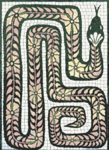 Elegant Serpentine Mosaic Art – Decorative Snake